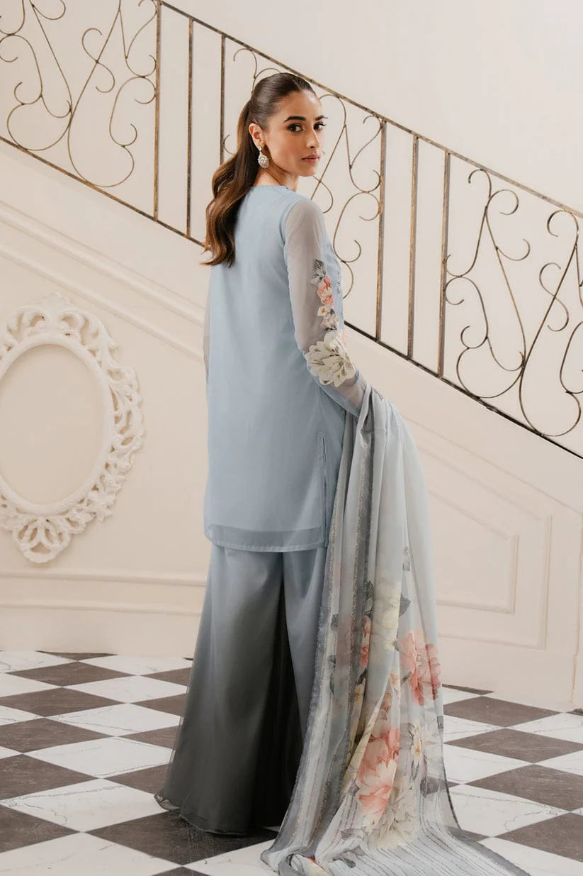Lulusar Silk Ice Blue with Grey Shade - SBC