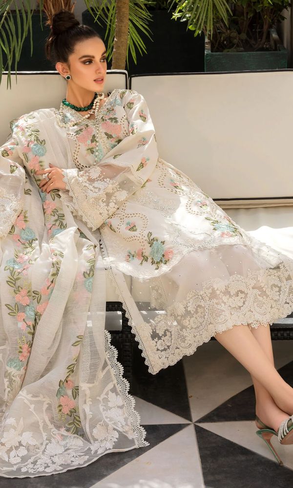 Crimson Luxury Lawn Unstitched Suit - SBC