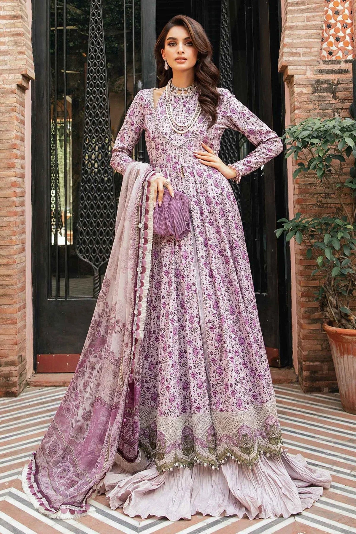3 Piece Unstitched suit| MPT-2207-B