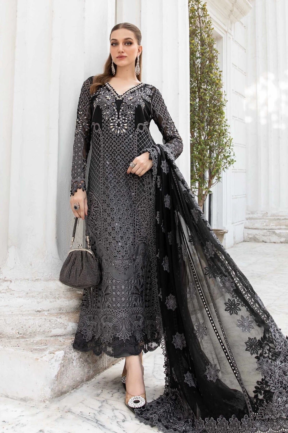 Unstitched Embroidered Chiffon Suit | MPC-24-101 | SLC