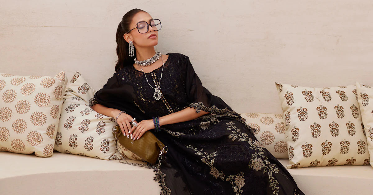 Maria.B 3 Piece Unstitched Embroidered Lawn Suit | EL-25-03