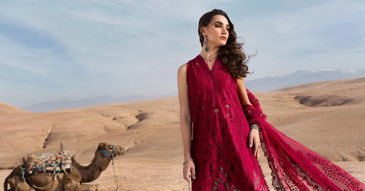3 Piece Unstitched Embroidered Lawn Suit | D-2504-A | SML