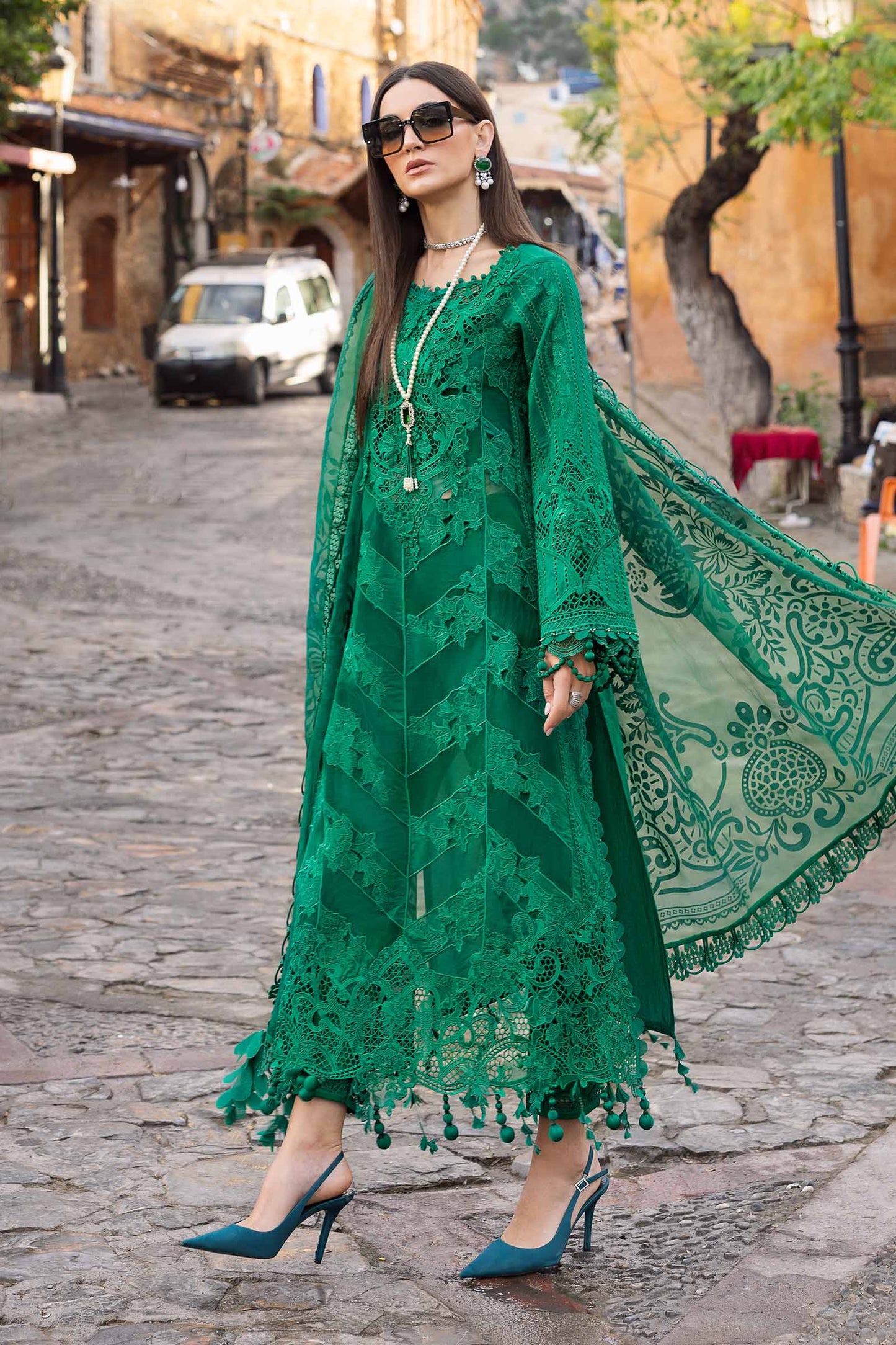 3 Piece Unstitched Embroidered Lawn Suit | D-2508-B | SML