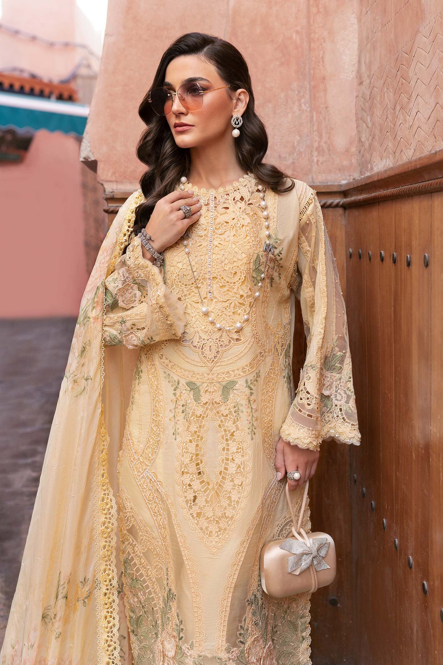 3 Piece Unstitched Embroidered Organza Suit | D-2509-A | SML
