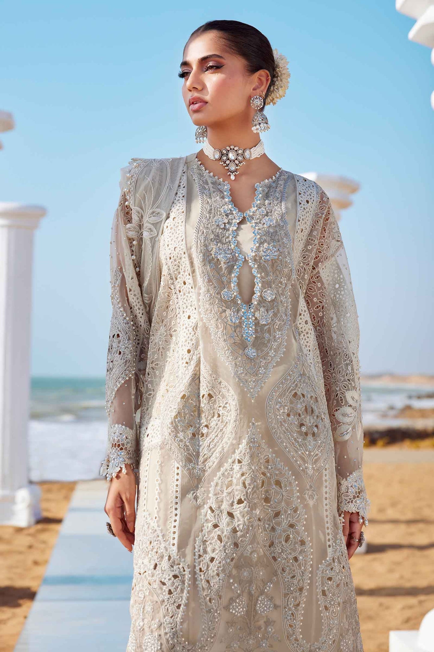 Maria.B 3 Piece Unstitched Embroidered Lawn Suit | EL-25-09