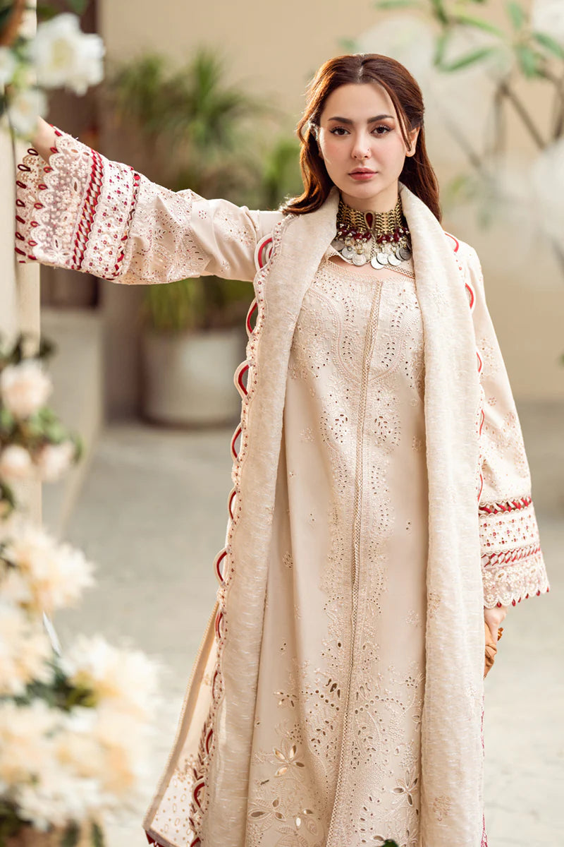 Qalamkar 3 Piece Embroidered Unstitched Lawn Suit - FK-16 ANAYA | SML