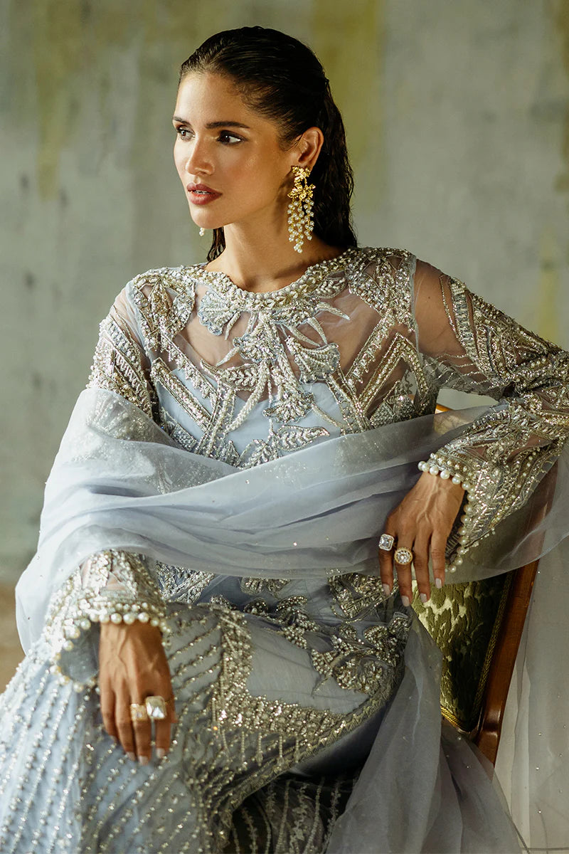 Mushq Unstitched Embellished Organza Suit | Pivoine | SLC