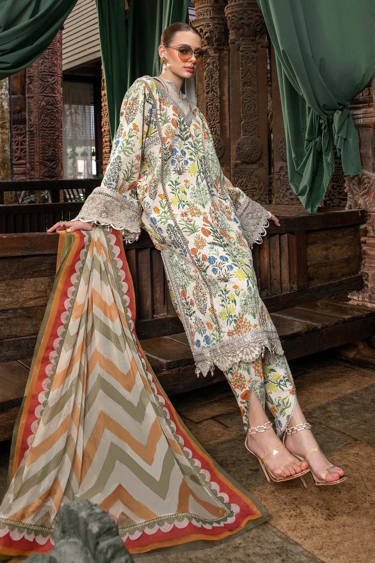 3 Piece Unstitched | MPT-1808-A
