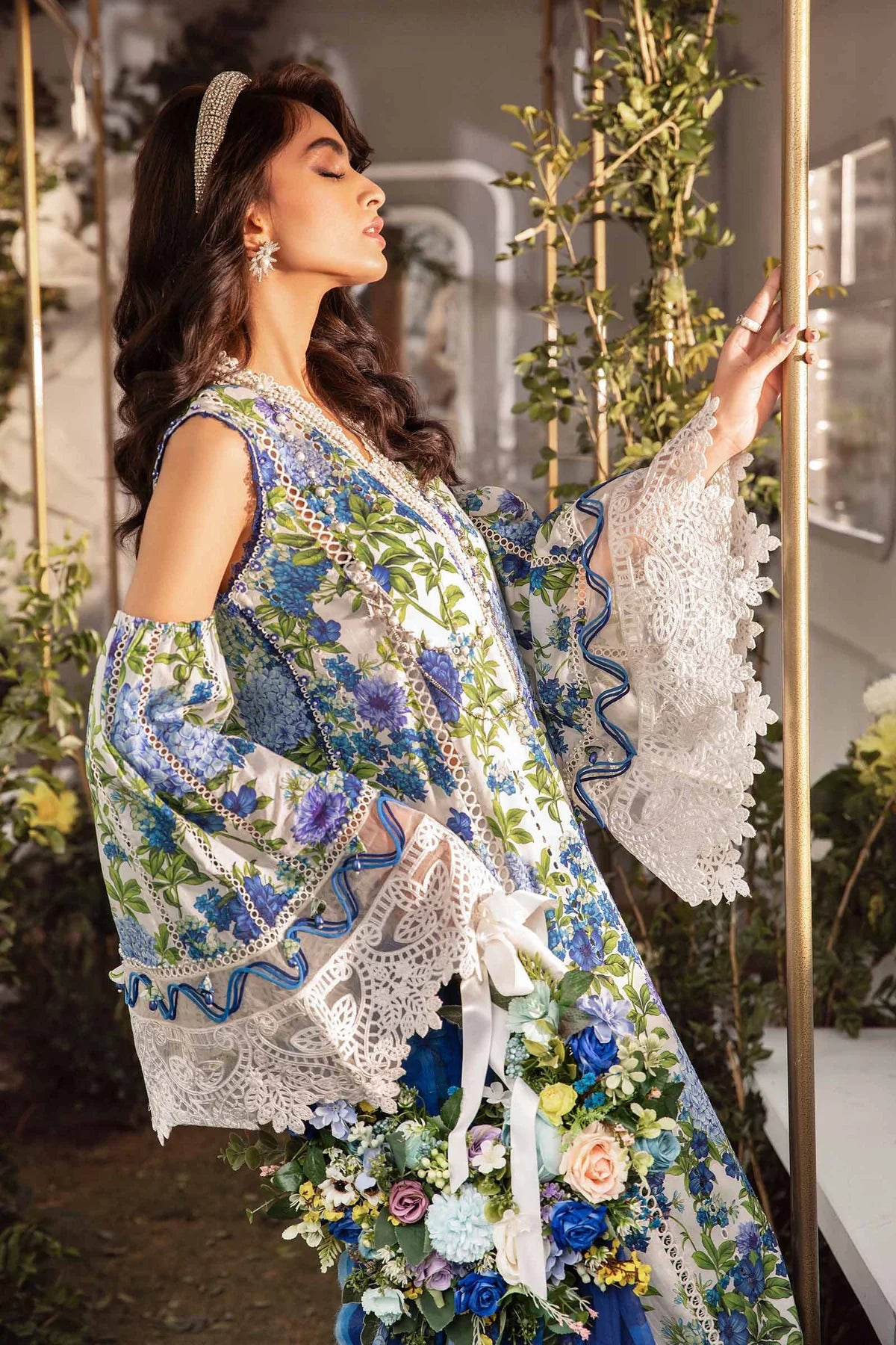 3 Piece Unstitched suit| MPT-2102- B