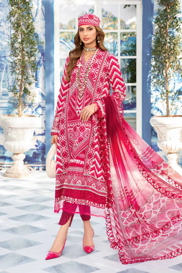 3 Piece Unstitched suit| MPT-2208-A