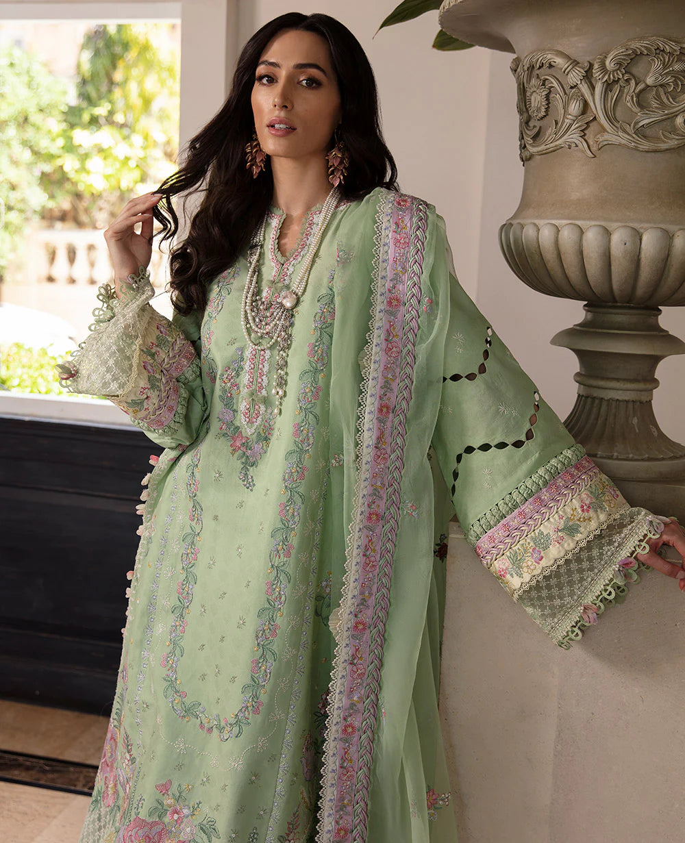 Republic 3 Piece Embroidered Unstitched Suit - Aurélie (D7-A) | SML