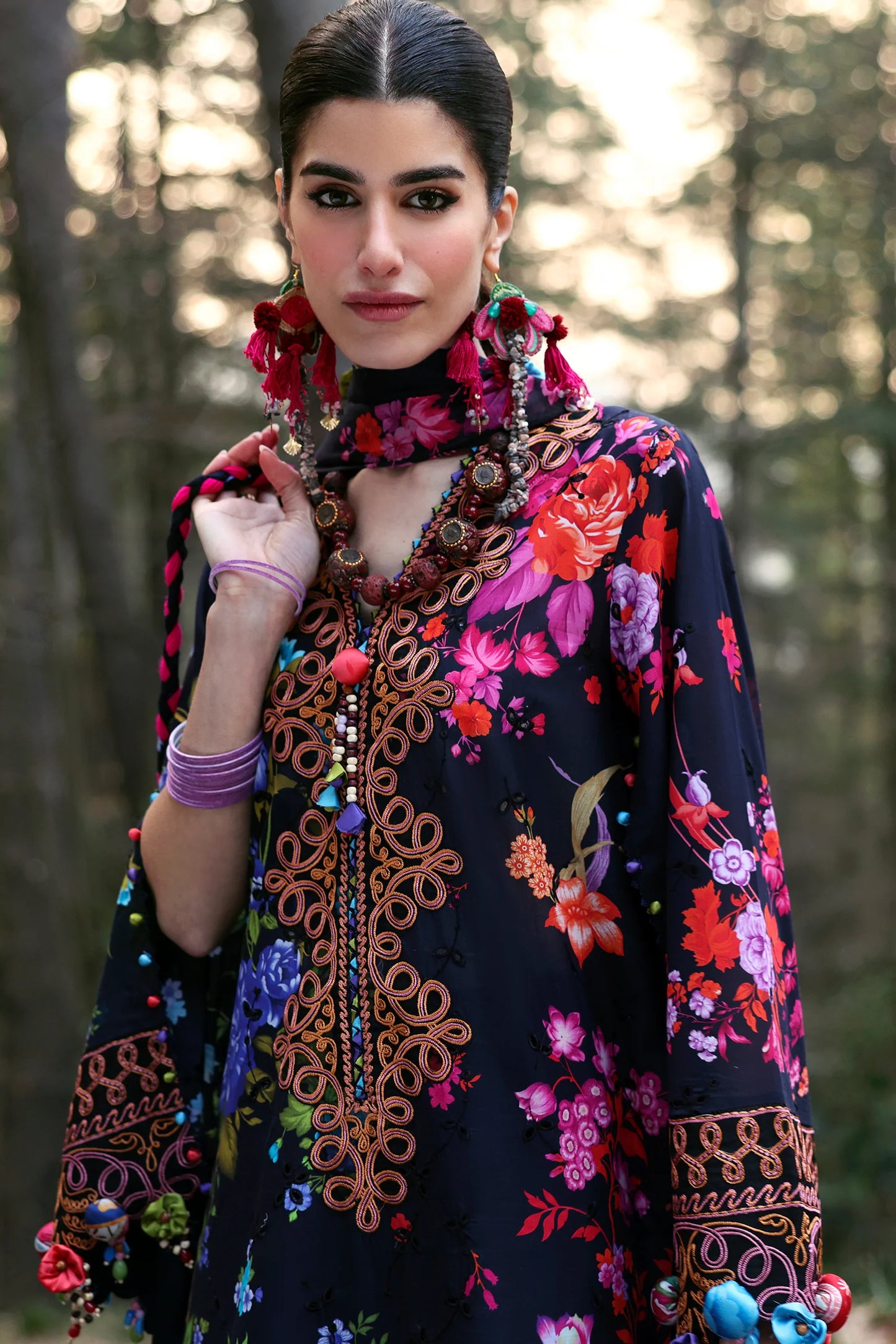 Zaha 3 Piece Unstitched Suit ALYA (ZL25-07 A) | SML
