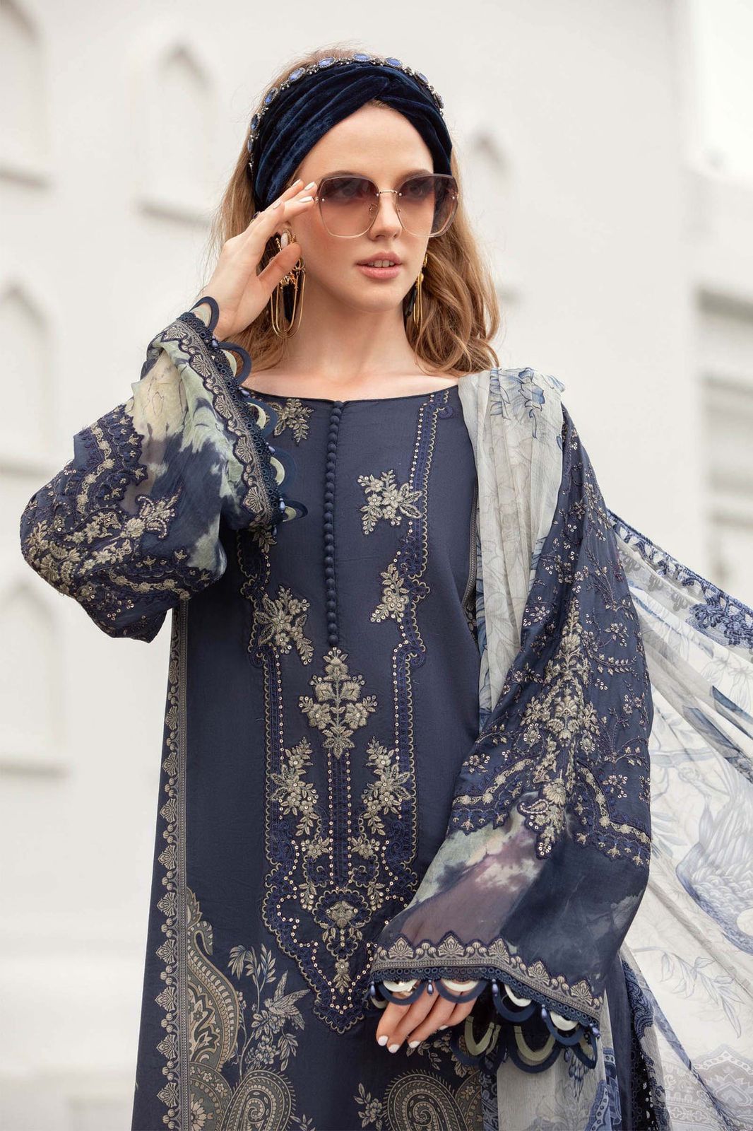 3 Piece Unstitched | MPT-1805-B