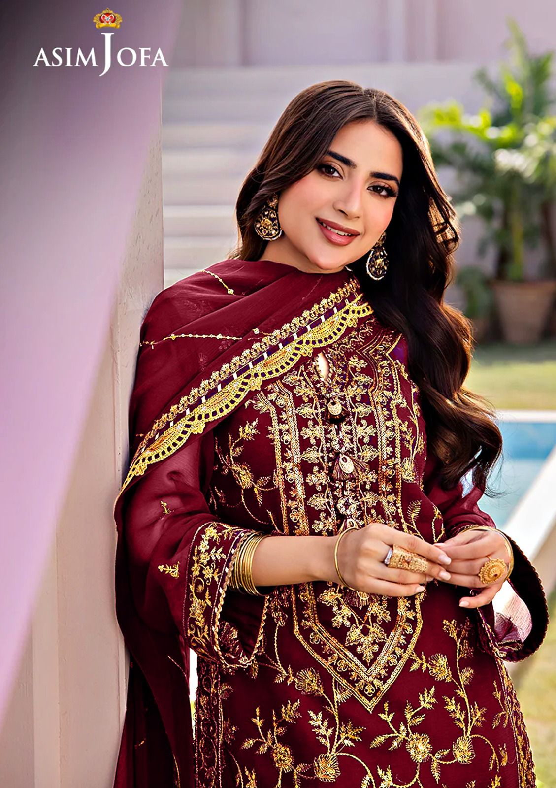 ASIM JOFA-24 EMBROIDERED CHIFFON 3 PC - SFC