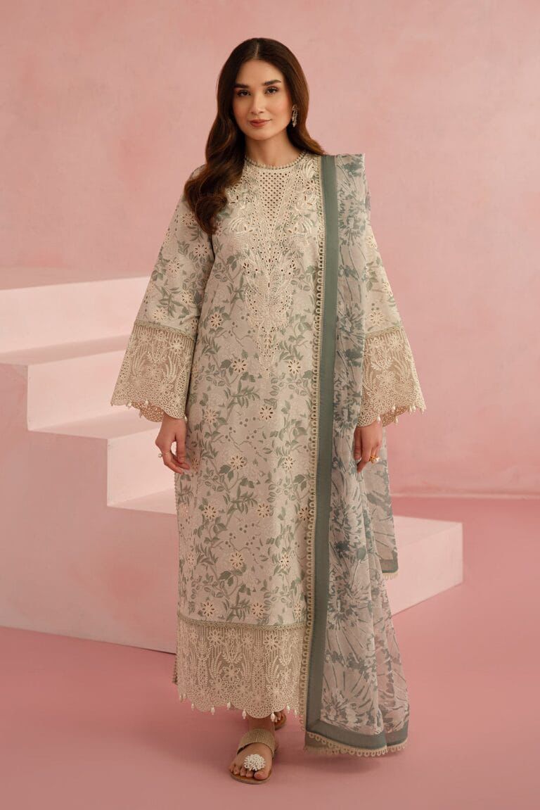 Iznik Embroidered Lawn Unstitched Suit Kylon AL-25 - SBC