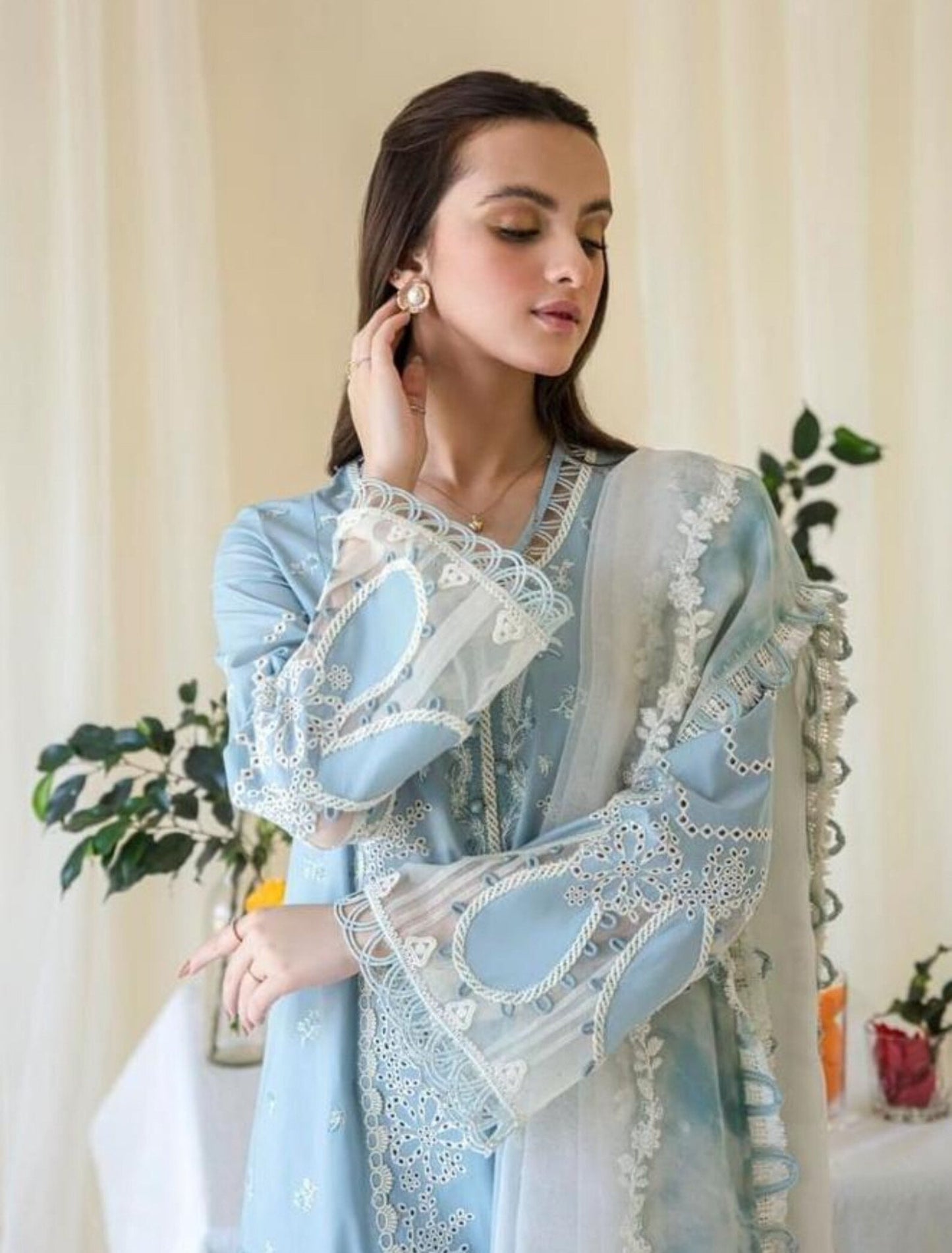 Qalamkar Unstitched Lawn Suit - SBC