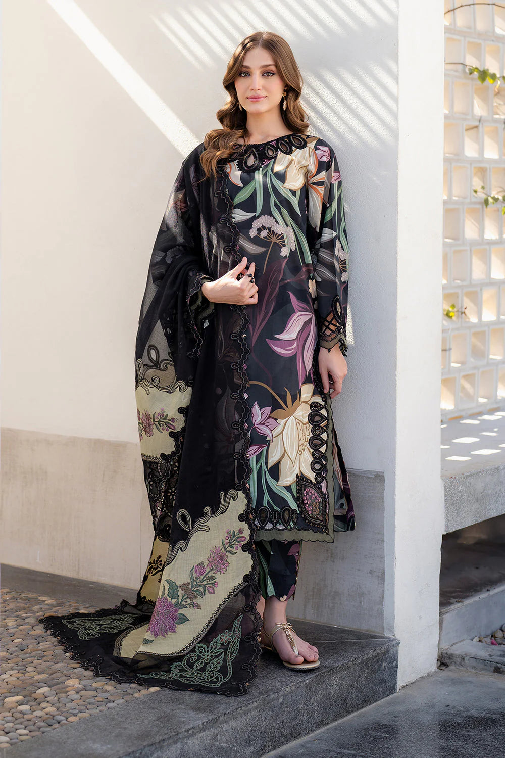 Baroque Embroidered Lawn Unstitched Suit SF-4090 - SBC