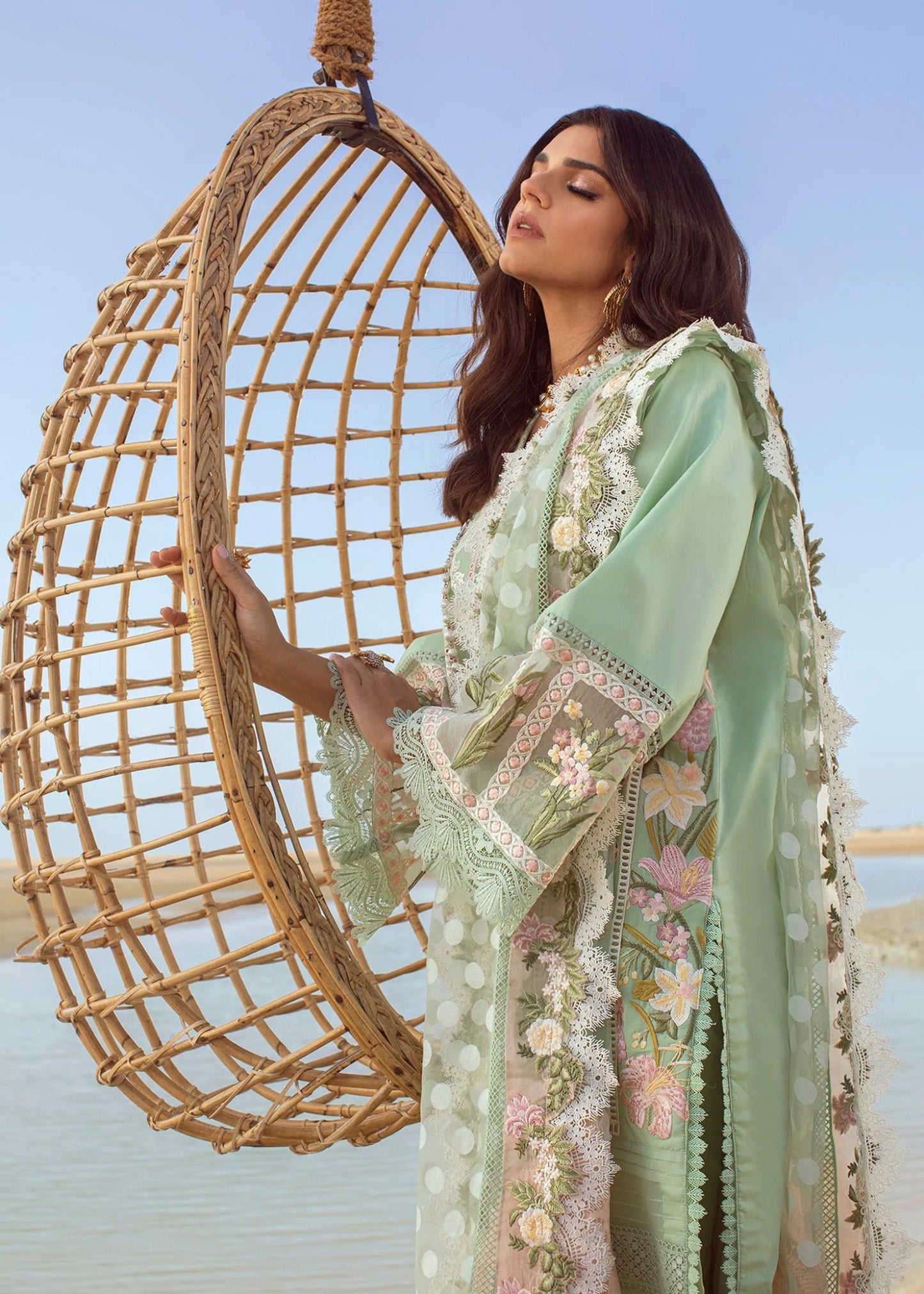Crimson Luxury Lawn Unstitched Suit - SBC