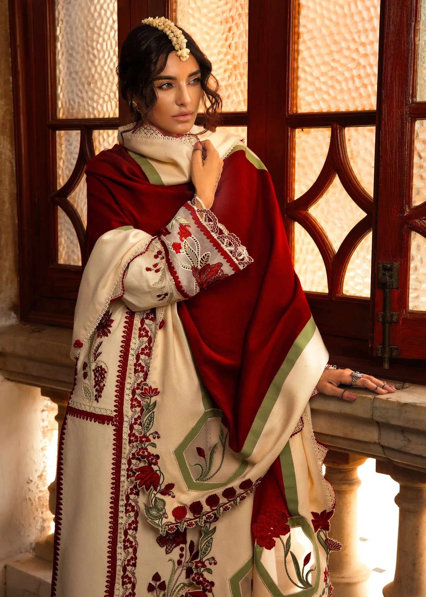 Crimson 3 Piece Unstitched Luxury Lawn Suit - Musafir | SML