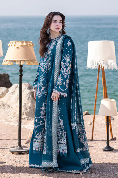 Qalamkar 3 Piece Embroidered Unstitched Lawn Suit - FP-16 KIRA | SBC