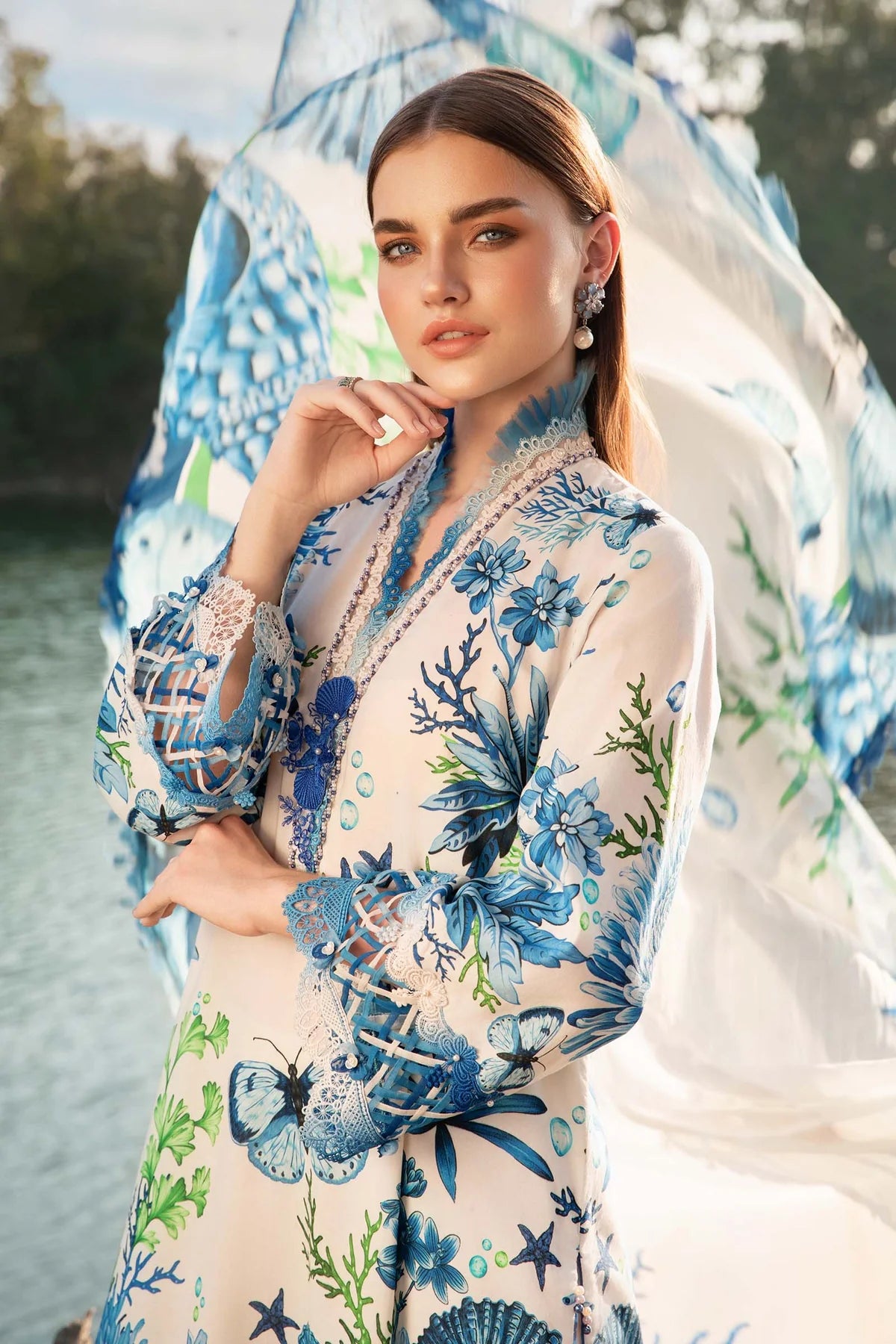 3 Piece Unstitched Lawn Suit | MPT-2510-B