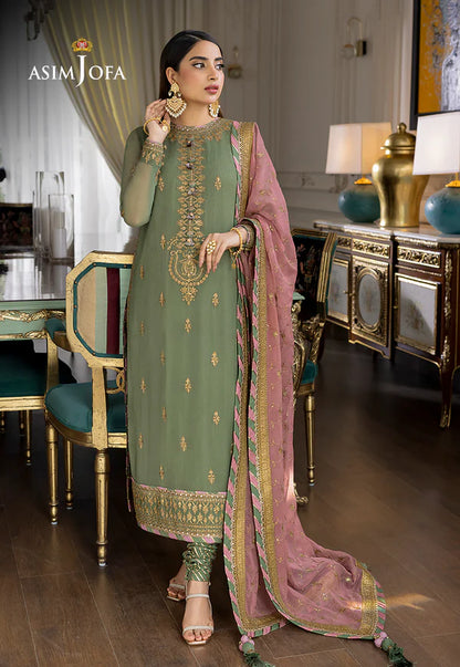 ASIM JOFA AJJM-19 EMBROIDERED CHIFFON - SFC
