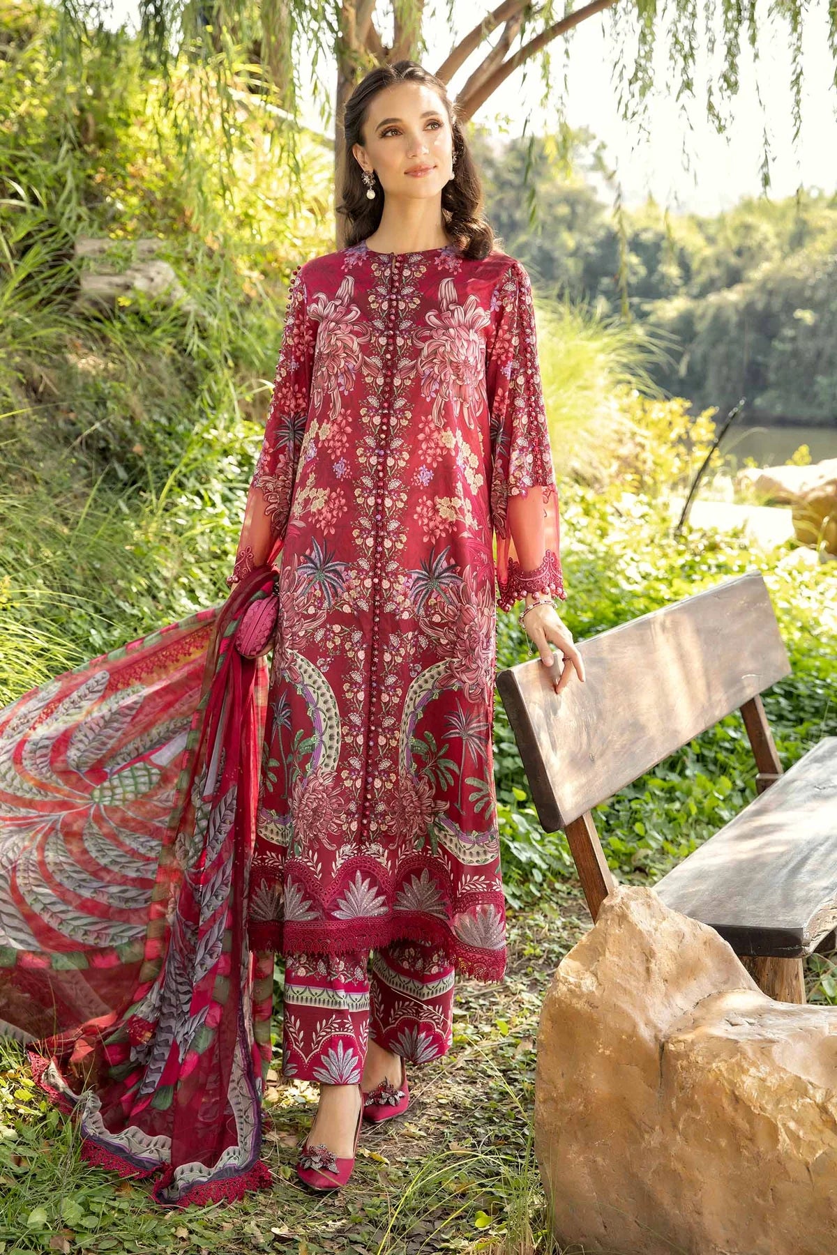 3 Piece Unstitched Lawn Suit | MPT-2514-B