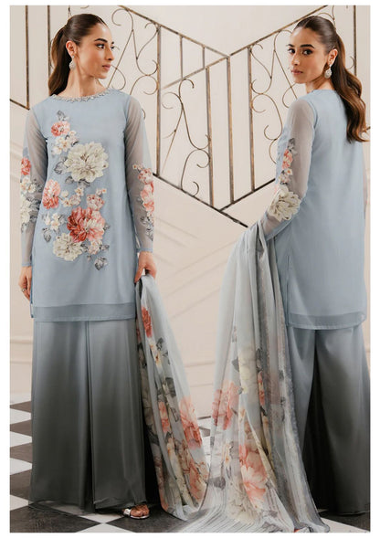 Lulusar Silk Ice Blue with Grey Shade - SBC