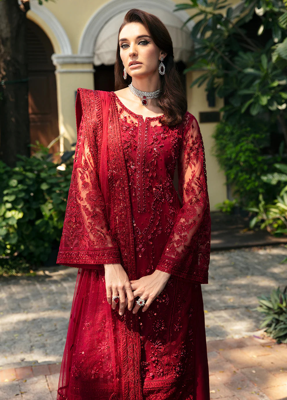 Gulaal Unstitched Embellished Organza Suit | Charlotte | SLC