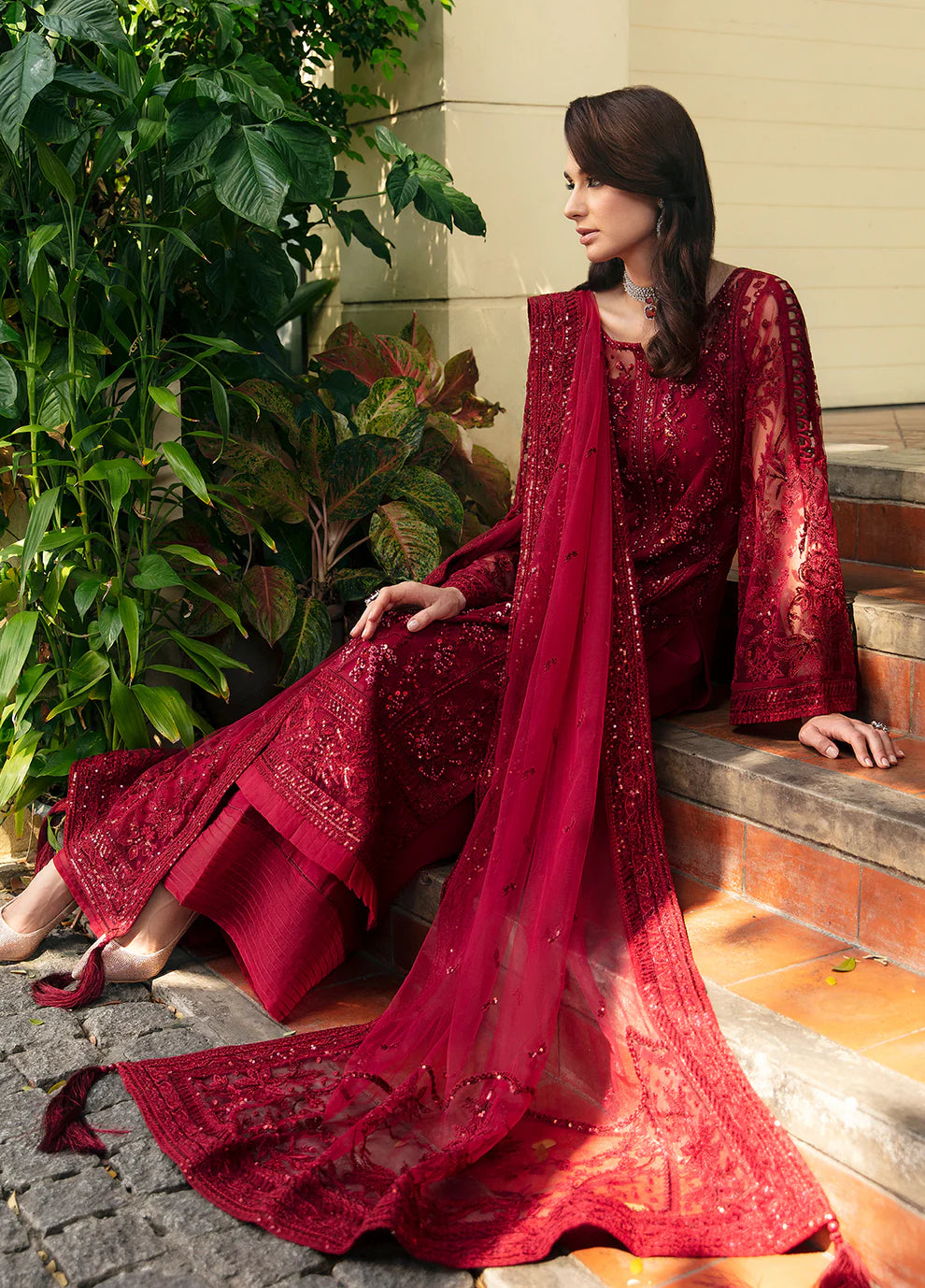 Gulaal Unstitched Embellished Organza Suit | Charlotte | SLC