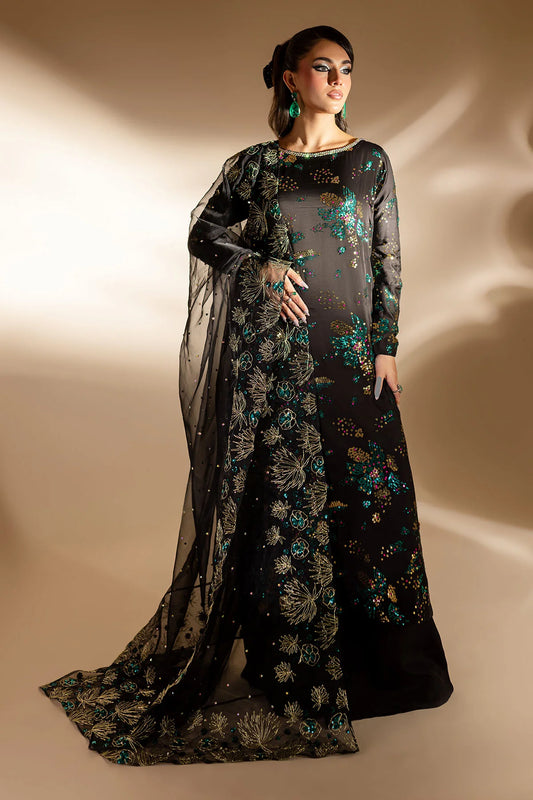 Nureh Unstitched Embellished Suit | TW-02 Golden Stardust | SLC