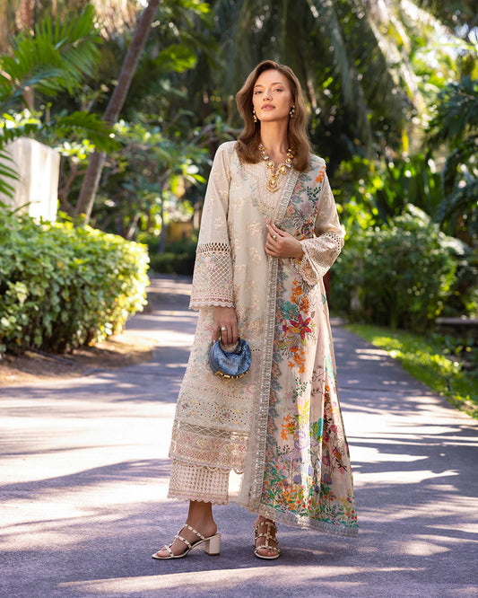 Faiza Saqlain 3 Piece Unstitched Luxury Lawn Suit - Delilah | SML