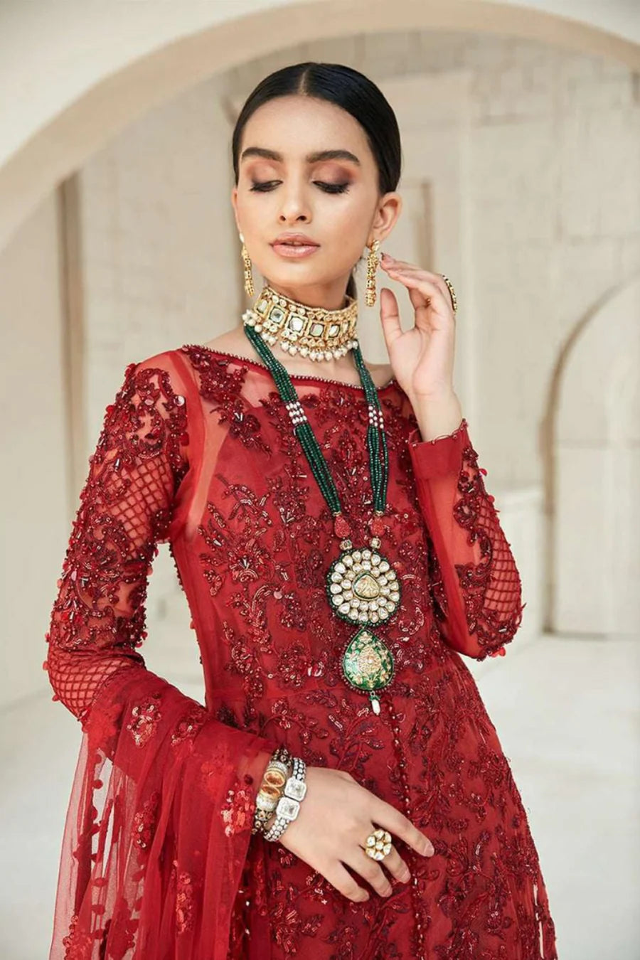 MARYAM HUSSAIN FULL RED - SFC