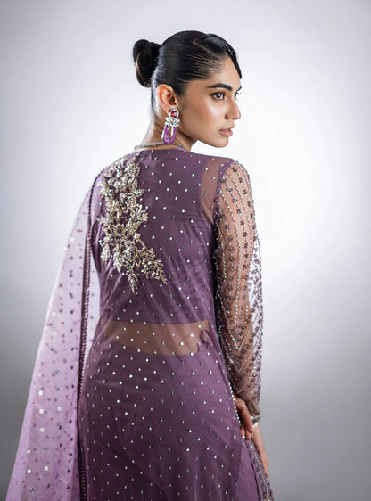 Zainab Chottani Unstitched Embellished Suit | Mauve Dreams | SLC