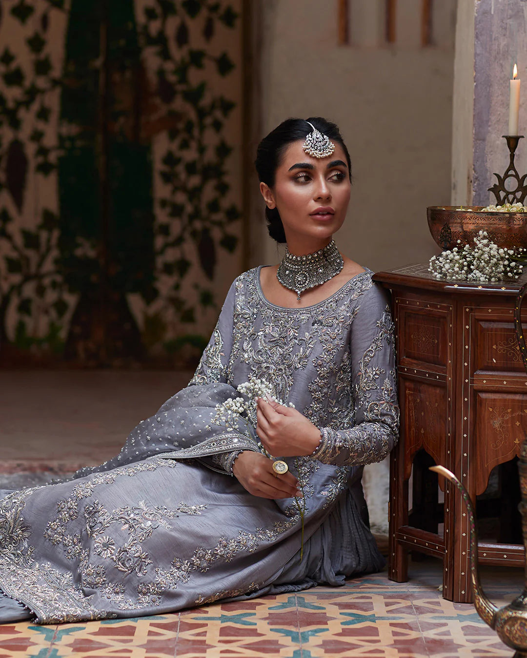Faiza Saqlain Embellished Suit | Dila | SLC