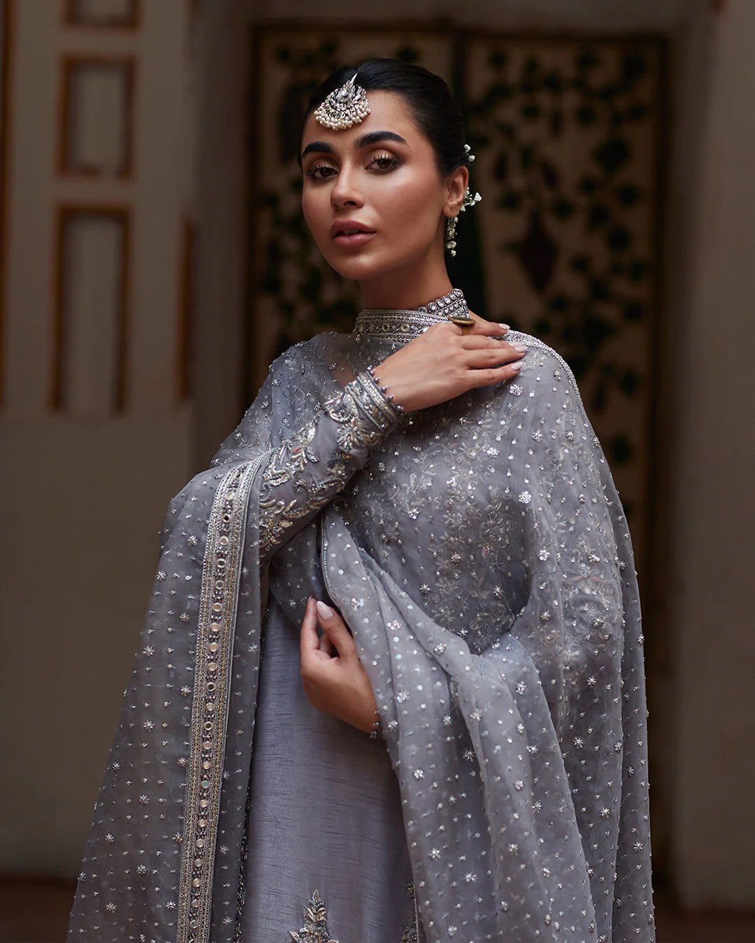 Faiza Saqlain Embellished Suit | Dila | SLC