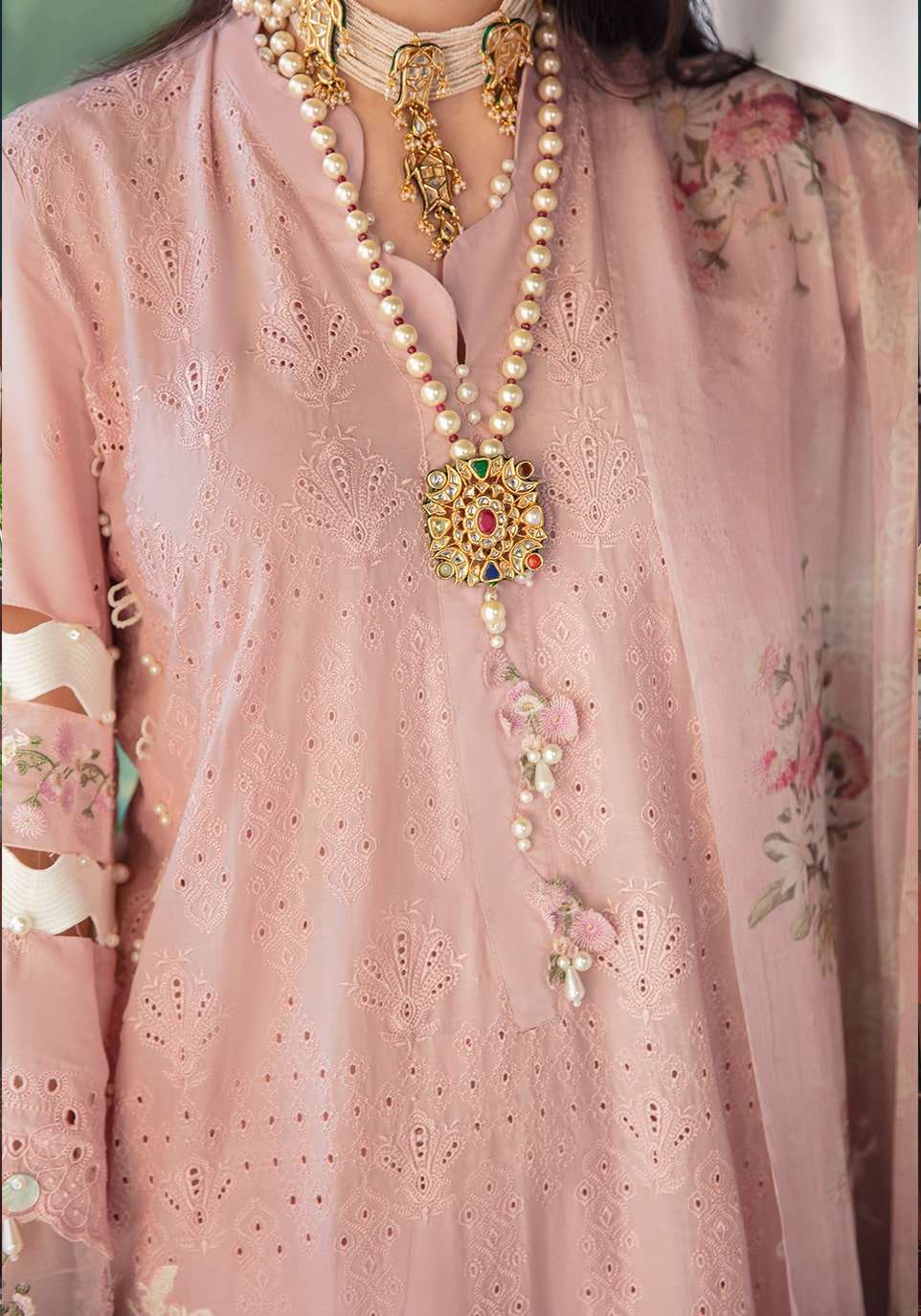 Elaf 3 Piece Unstitched Luxury Lawn Suit - EFC 10 Rose Affair | SML