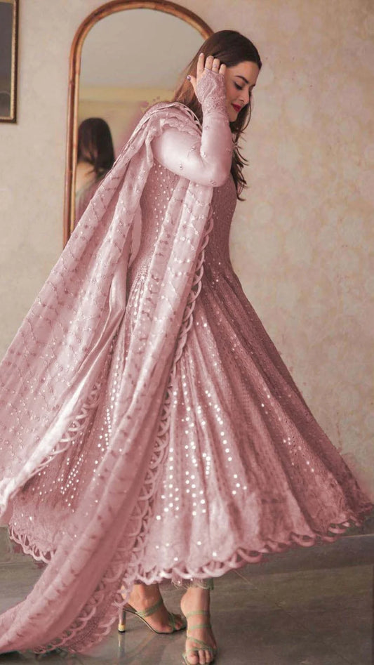 Asim Jofa Pink Chiffon Bridal Collection - SFC
