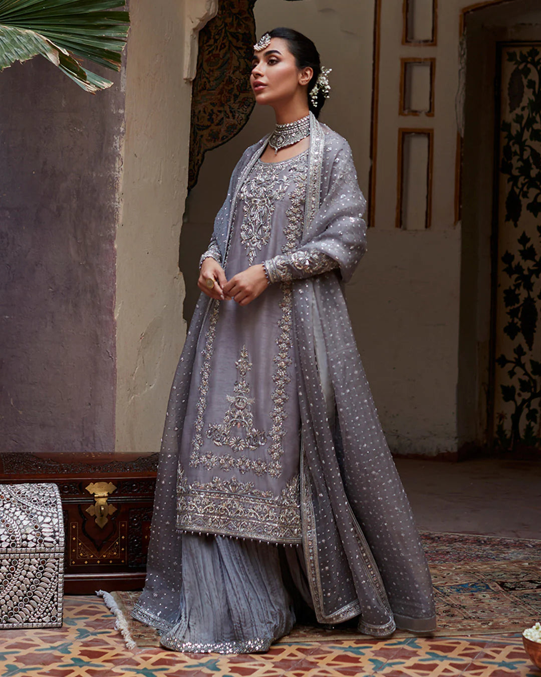 Faiza Saqlain Embellished Suit | Dila | SLC