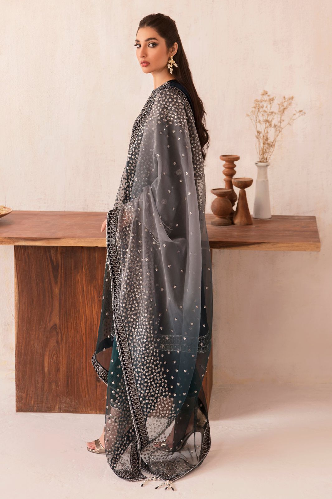 JAZMIN 3 Piece Unstitched Heavy Embroidered Velvet Suit - SFC