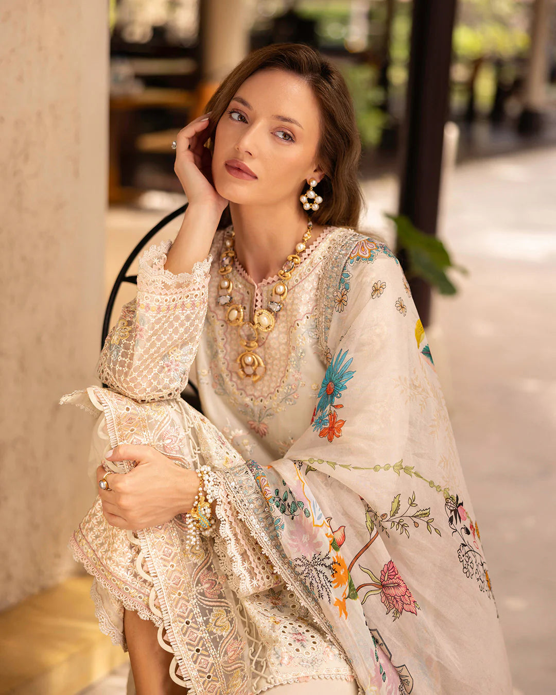Faiza Saqlain 3 Piece Unstitched Luxury Lawn Suit - Delilah | SML