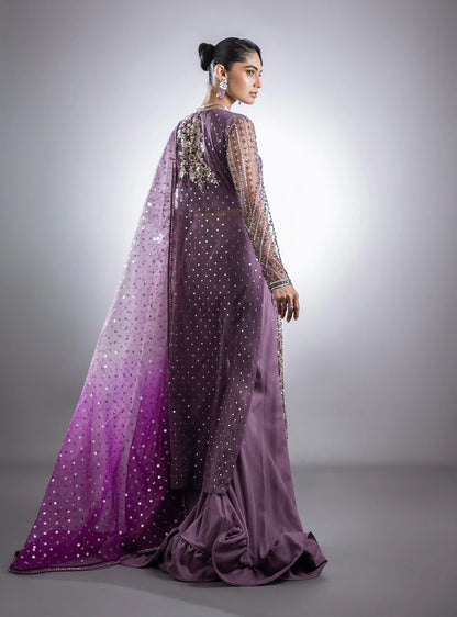 Zainab Chottani Unstitched Embellished Suit | Mauve Dreams | SLC
