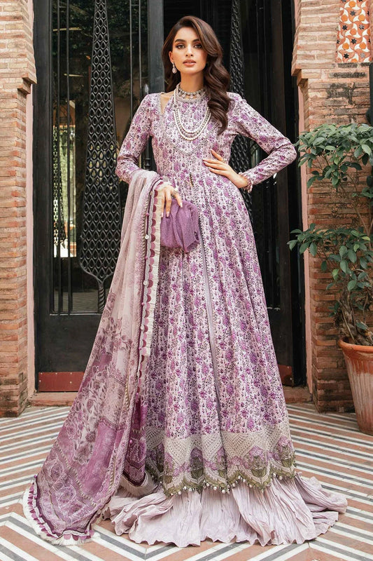 3 Piece Unstitched suit| MPT-2207-B