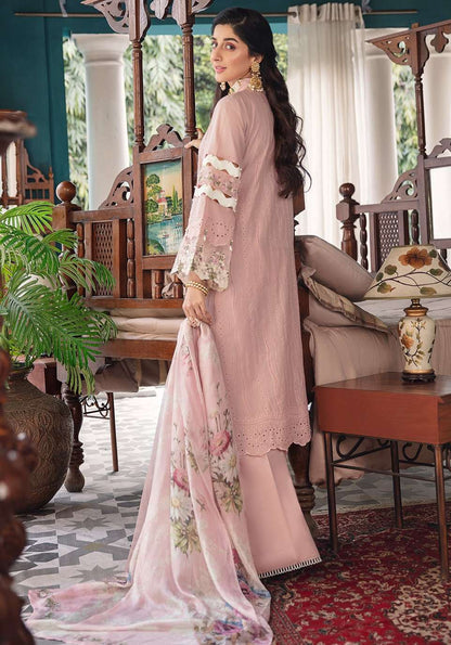 Elaf 3 Piece Unstitched Luxury Lawn Suit - EFC 10 Rose Affair | SML