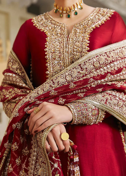 Kanwal Malik Unstitched Suit | Noreen Red | SLC