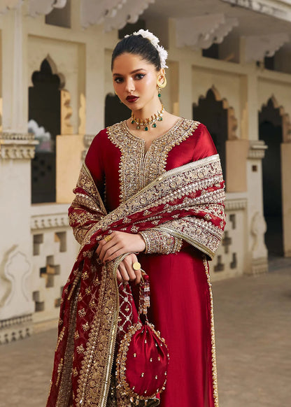 Kanwal Malik Unstitched Suit | Noreen Red | SLC