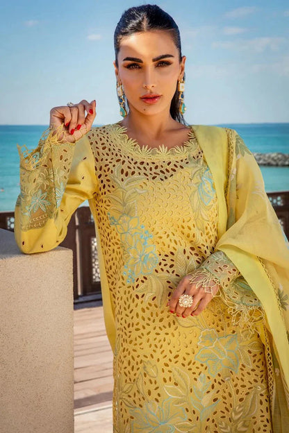 Rang Rasiya 3 Piece Unstitched Luxury Lawn Suit - 05 Minal | SML
