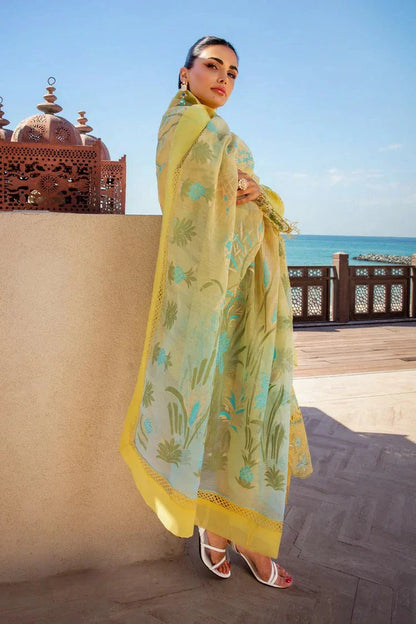 Rang Rasiya 3 Piece Unstitched Luxury Lawn Suit - 05 Minal | SML