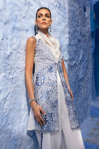 3 Piece Unstitched Embroidered Paper Cotton Suit | D-2510-A | SML