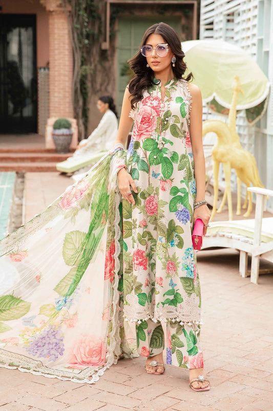 3 Piece Unstitched suit| MPT-2210-A